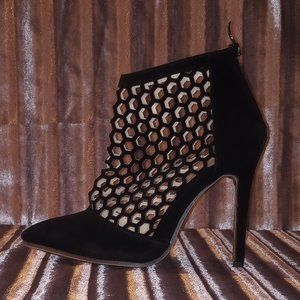 Black Perforated Booties